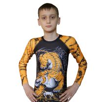 Рашгард детский VENUM Replika Kids Tiger Rashguard L (Venum-R-Kids-RashLS, Черный)